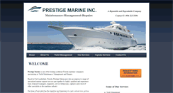 Desktop Screenshot of prestigemarineinc.com