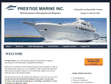 Tablet Screenshot of prestigemarineinc.com